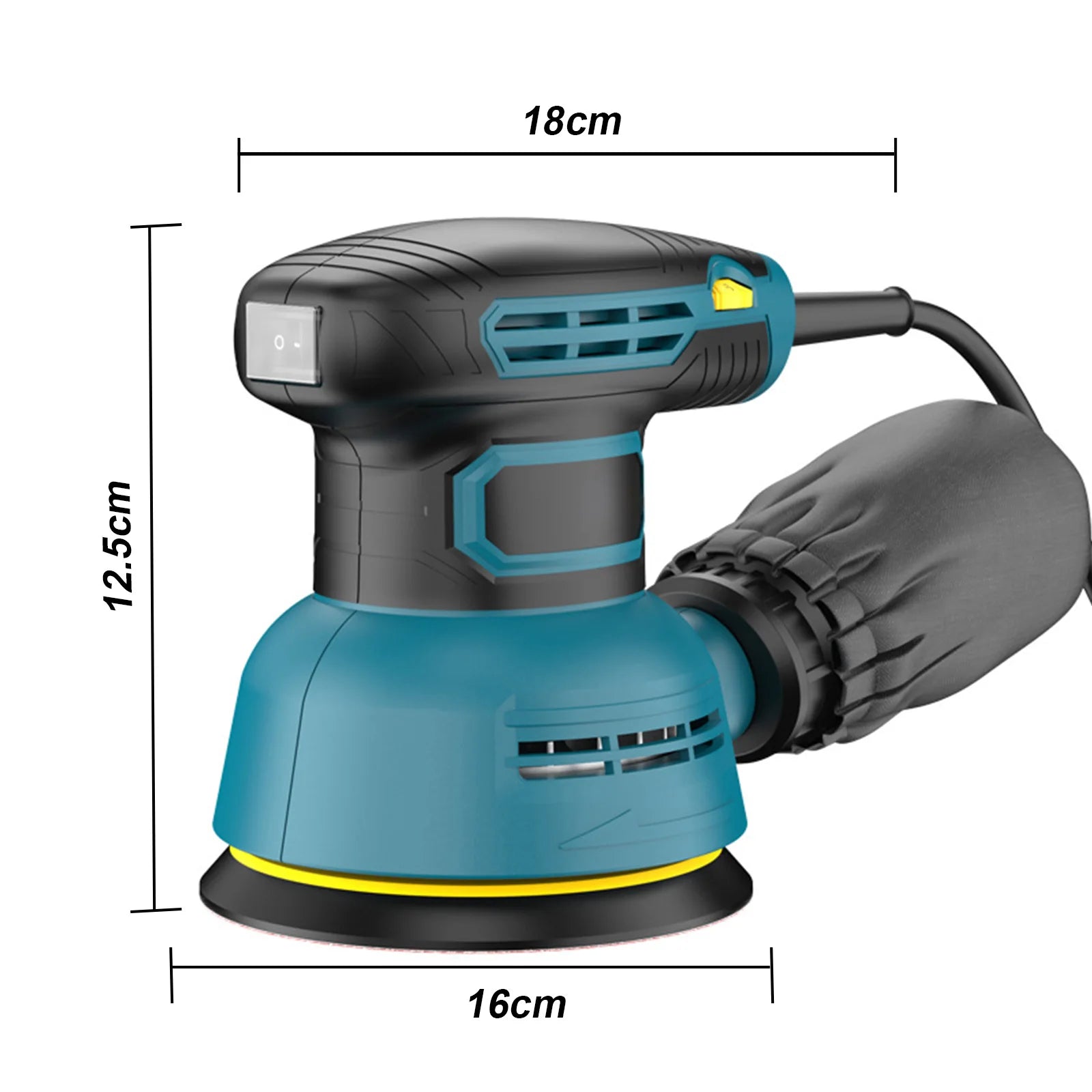 300W Electric Sander Machine Random Orbital Polisher Variable Speed Sander with 125mm Sandpaper Car Polishing Machine DIY Tools