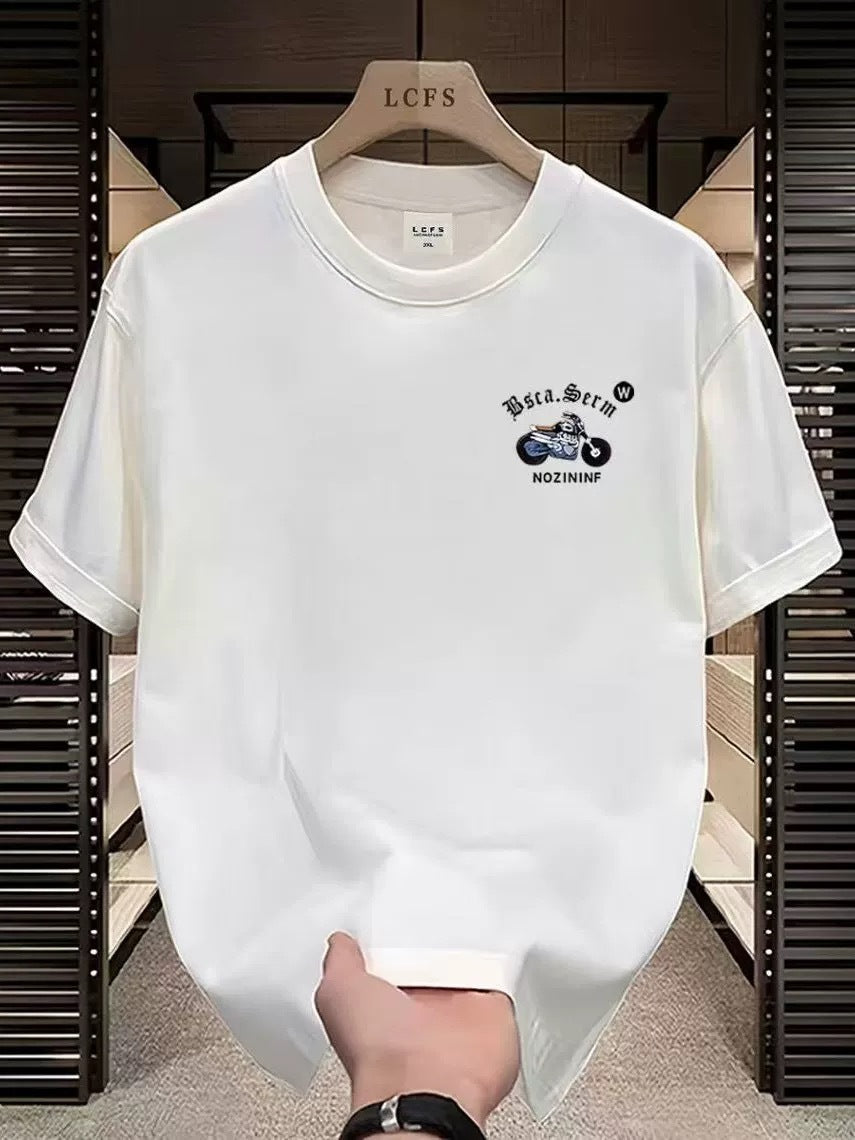 New Men's and Women's T-Shirts Trendy Versatile Printed Summer Ins Round Neck Pure Cotton Men's Short Sleeve Trendy Brand European and American