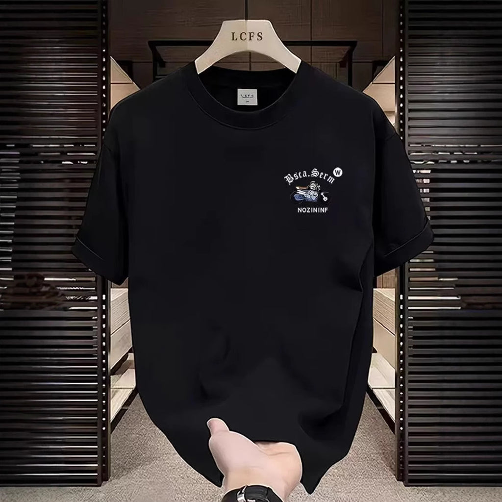 New Men's and Women's T-Shirts Trendy Versatile Printed Summer Ins Round Neck Pure Cotton Men's Short Sleeve Trendy Brand European and American