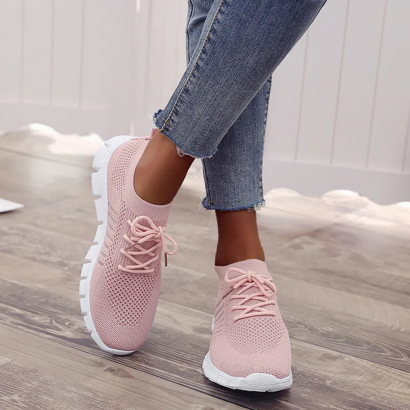 Zapatillas Mujer 2025 Trendy Mesh Platform Sneakers Socks Shoes Tenis Breathable Socofy Casual Sports Shoes Women Flats 1684