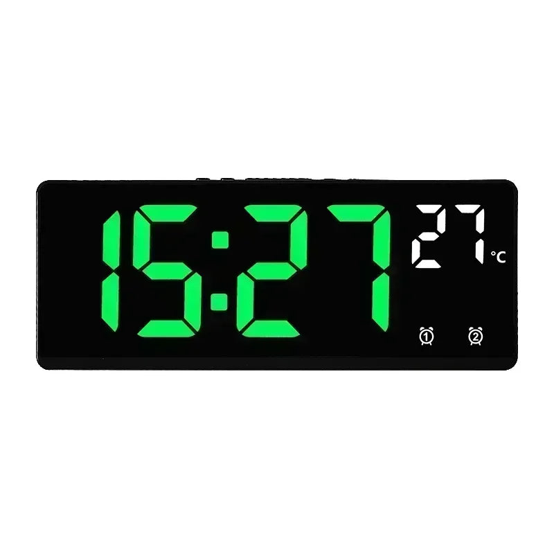 Desk ClockWith Temperature Display Dual Alarms Snooze Function Night Mode LED Display