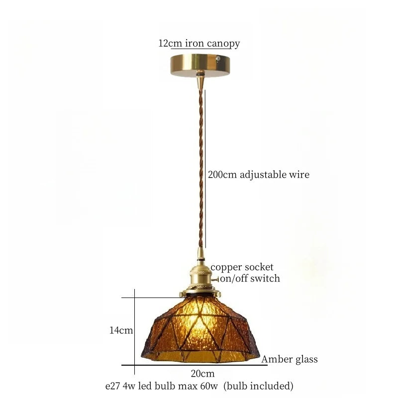 IWHD Nordic Colorful Glass LED Pendant Light Fixtures Cafe Loft Bedside Living Dining Room Bar Vintage Brass Hanglamp luminaire