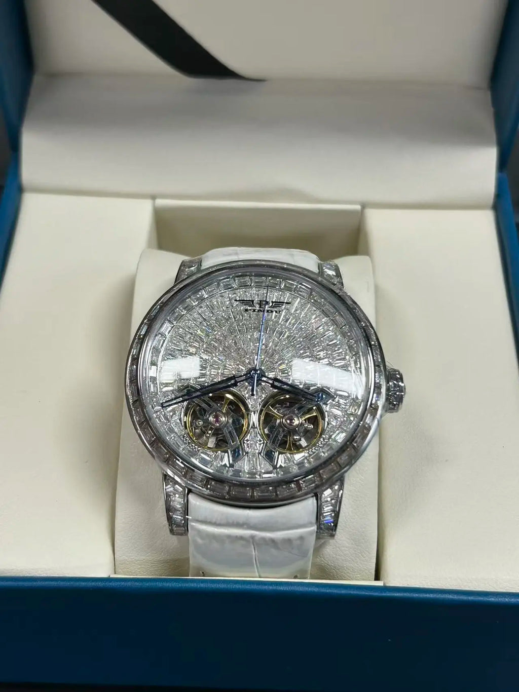 2026 PINDU Design New Double Flying Wheel Mechanical Watch Men Top Luxury Watch Sapphire Glass Waterproof Diamond Watch Leather