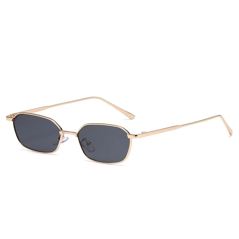 Fashion Small Rectangle Sunglasses Men Women Vintage Square Driving Sun Glasses Luxury Brand Metal Frame Eyewear Gafas De Sol