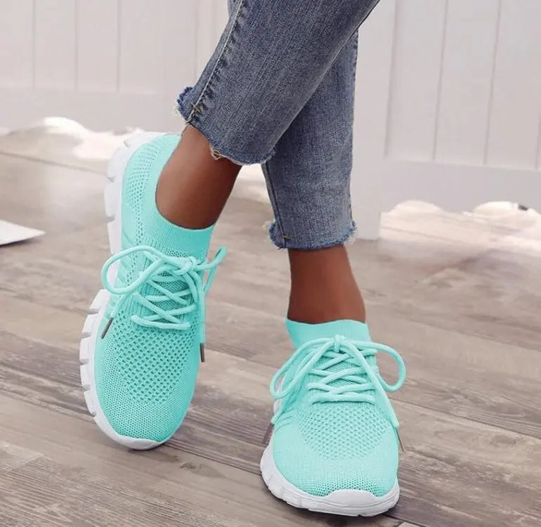 Zapatillas Mujer 2025 Trendy Mesh Platform Sneakers Socks Shoes Tenis Breathable Socofy Casual Sports Shoes Women Flats 1684