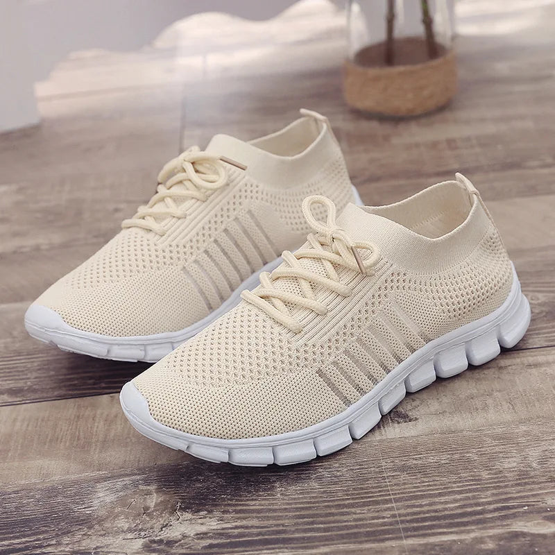 Zapatillas Mujer 2025 Trendy Mesh Platform Sneakers Socks Shoes Tenis Breathable Socofy Casual Sports Shoes Women Flats 1684