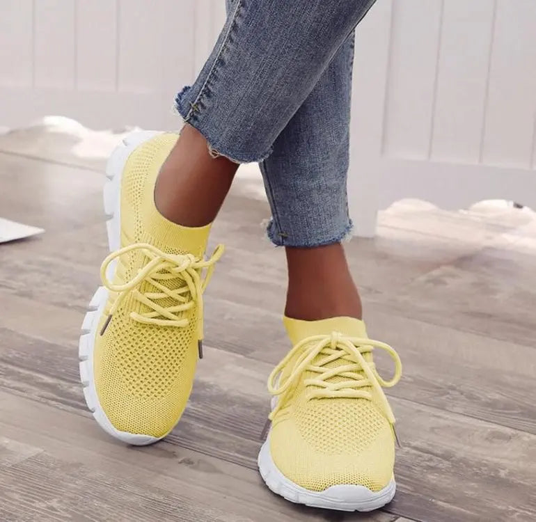 Zapatillas Mujer 2025 Trendy Mesh Platform Sneakers Socks Shoes Tenis Breathable Socofy Casual Sports Shoes Women Flats 1684