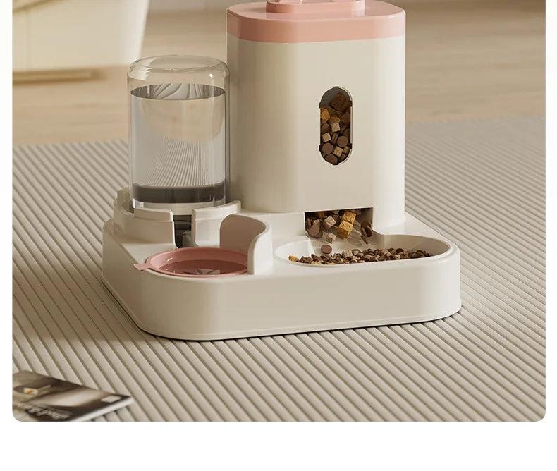 26 New Model Automatic Cat Feeder Dog Bowl Pet Bowl Cat Dish 2-in-1 Water Dispenser Cat Bowl Pet Supplies