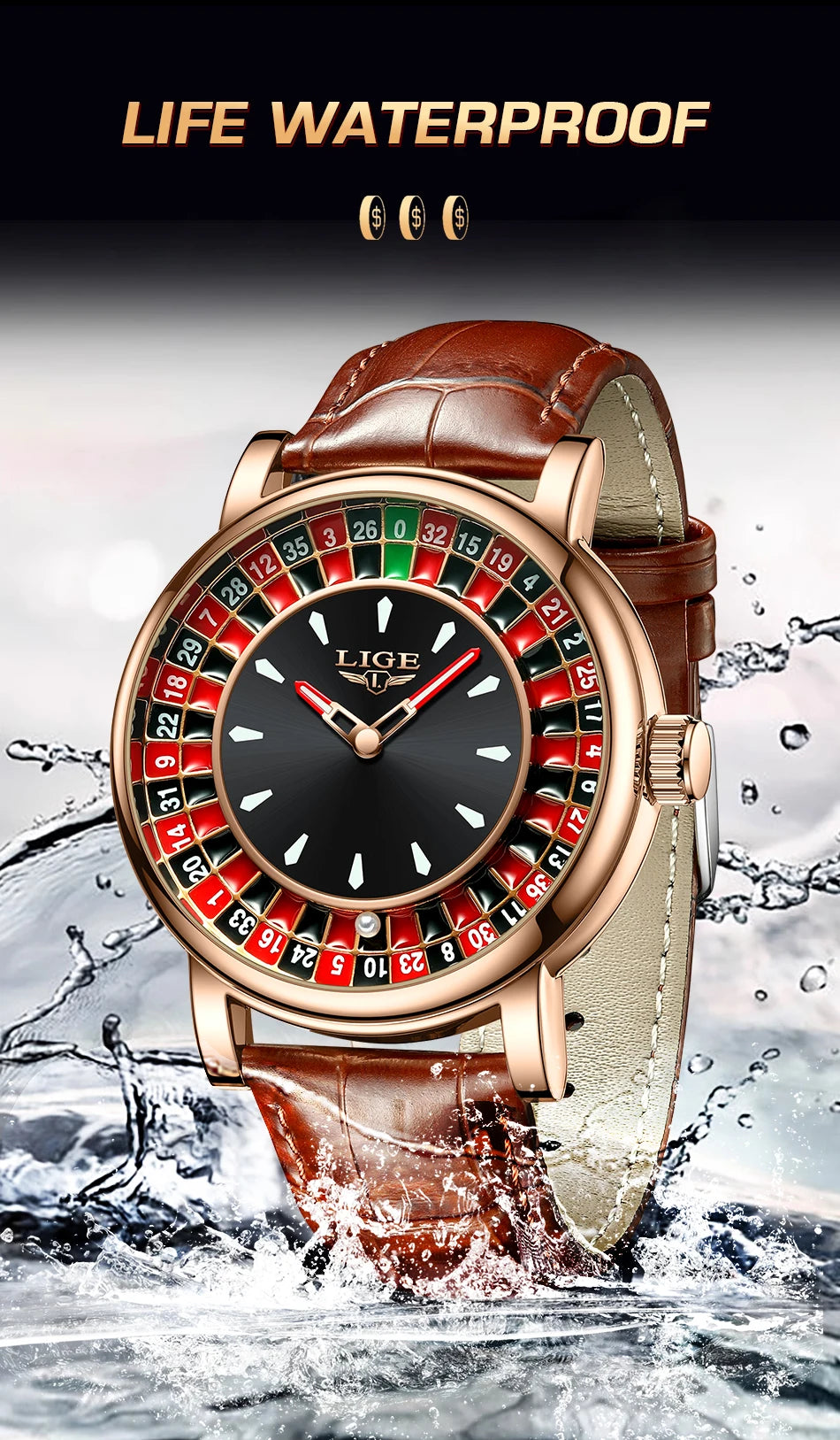 LIGE Top Brand Classical Watches Men Business Casual Luxury Mens Watch Waterproof Luminous Quartz Wristwatches Reloj Hombre 2026