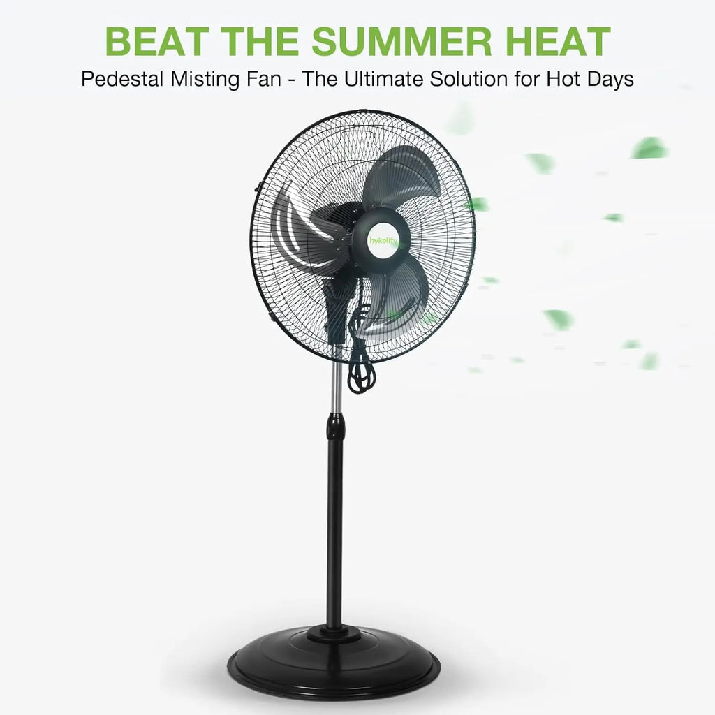 Professional 18" 3850 CFM High Velocity Oscillating Pedestal Fan, Heavy Duty 3-Speed Industrial Metal Stand Fan with Aluminum Blades, for Garage, Warehouse, Commercial & Residential Use
