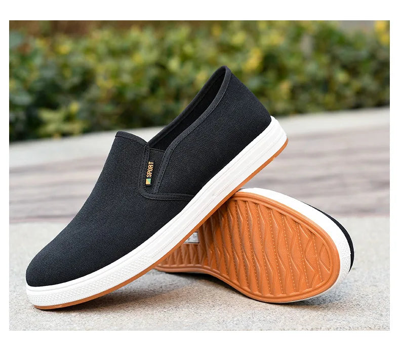 Men Canvas Shoe Casual Sneaker for MenLight Slip-on Vulcanized Comfortable Male Flats Loafers New Black Trainers Zapatos Hombre