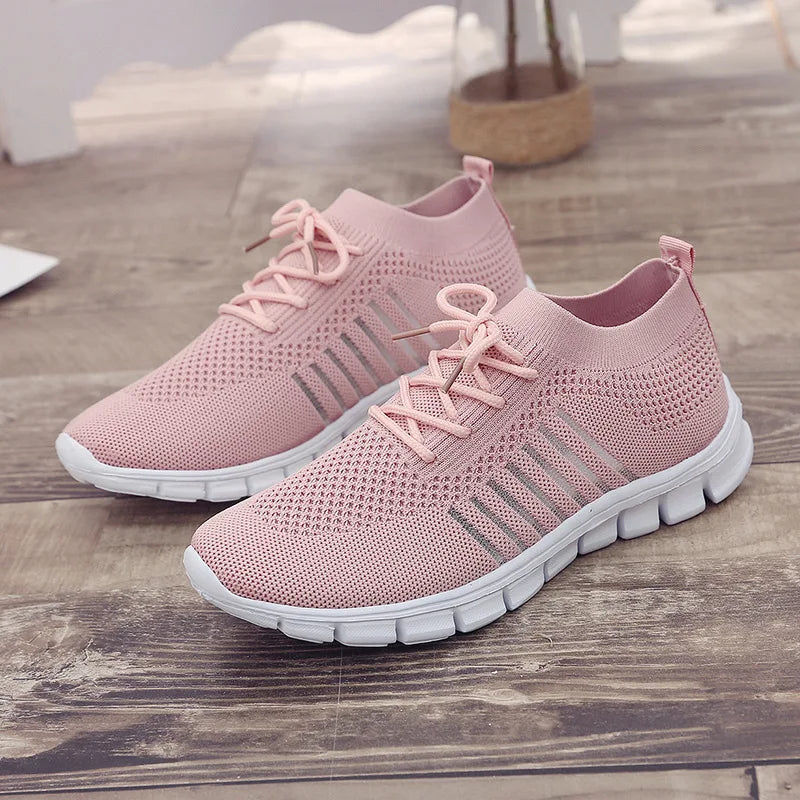 Zapatillas Mujer 2025 Trendy Mesh Platform Sneakers Socks Shoes Tenis Breathable Socofy Casual Sports Shoes Women Flats 1684