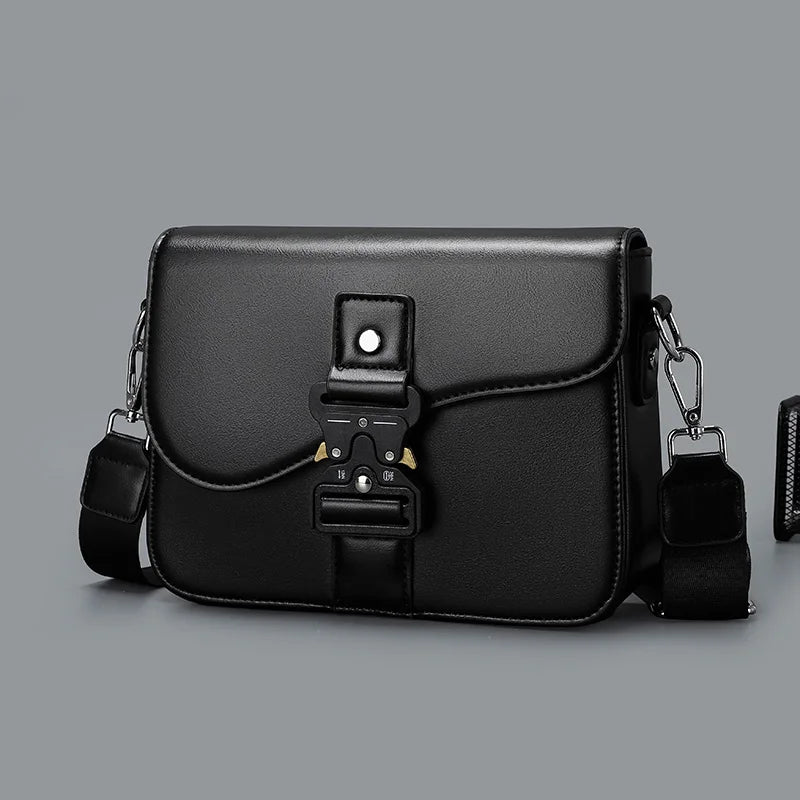 High-End Men's Stylish Crossbody Bag PU Leather Sling Bag Minimalist Business Shoulder Bag Perfect for Daily Commute Travel