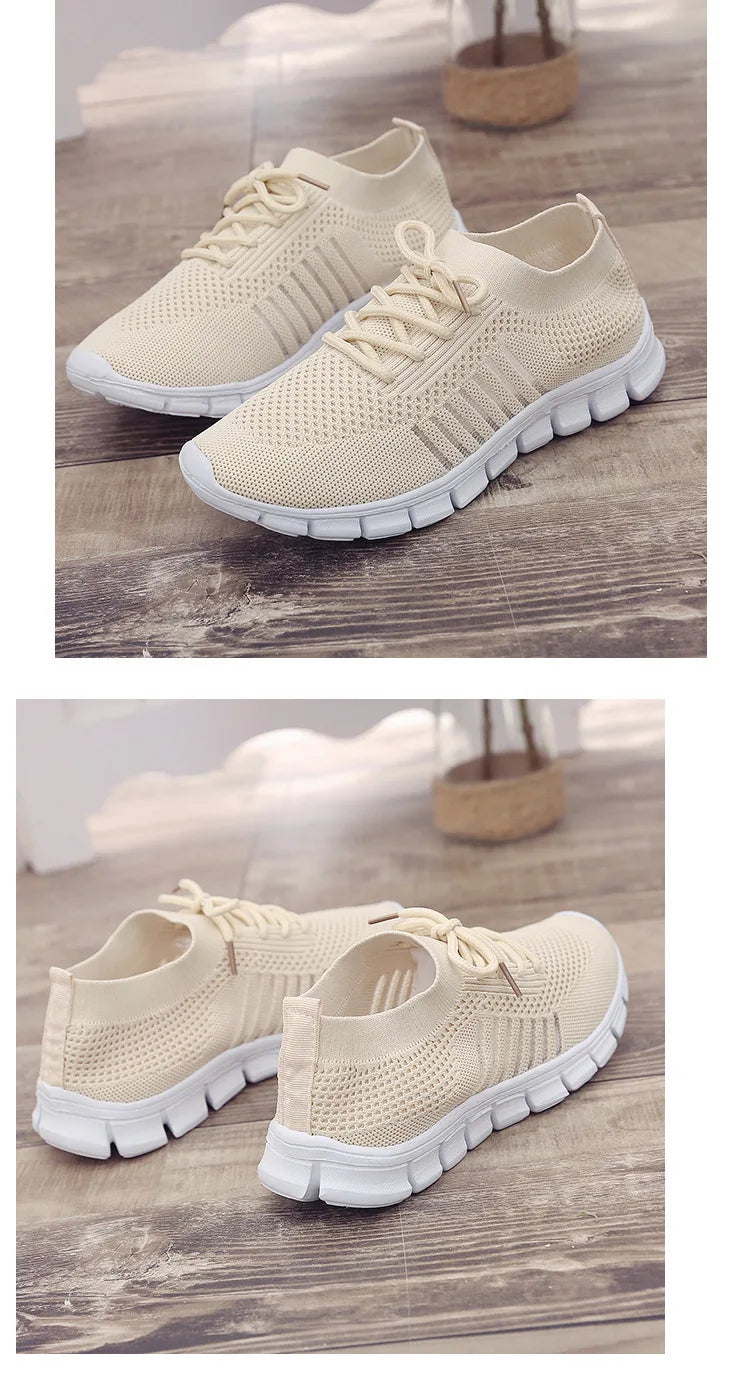 Zapatillas Mujer 2025 Trendy Mesh Platform Sneakers Socks Shoes Tenis Breathable Socofy Casual Sports Shoes Women Flats 1684