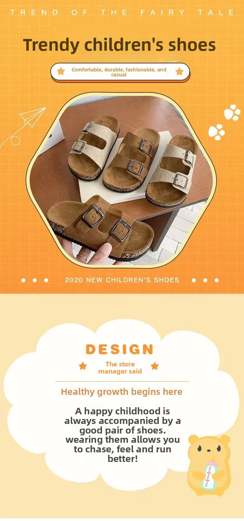 2026 Children Sandals for Girls Boys Summer New Fashion Korean Style Soft Sole Anti-slippery Versatile Chic Open-toe Beach Shoes