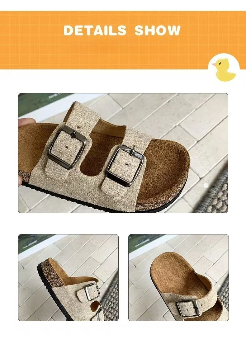 2026 Children Sandals for Girls Boys Summer New Fashion Korean Style Soft Sole Anti-slippery Versatile Chic Open-toe Beach Shoes
