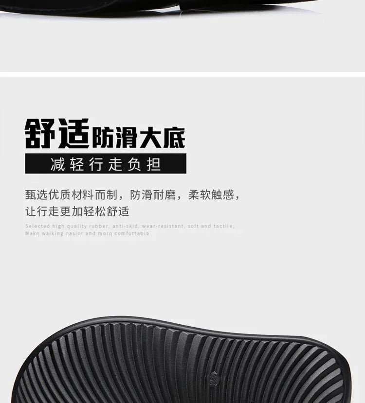 Sandals for Men Slippers Genuine Leather Luxury Brand Fashion  Men Flats Casual Non-slip Beach Sandalia Zapatos Hombre 2026