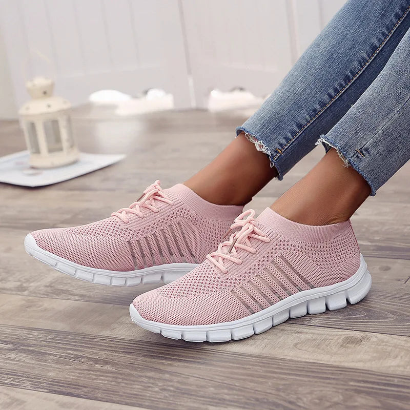 Zapatillas Mujer 2025 Trendy Mesh Platform Sneakers Socks Shoes Tenis Breathable Socofy Casual Sports Shoes Women Flats 1684