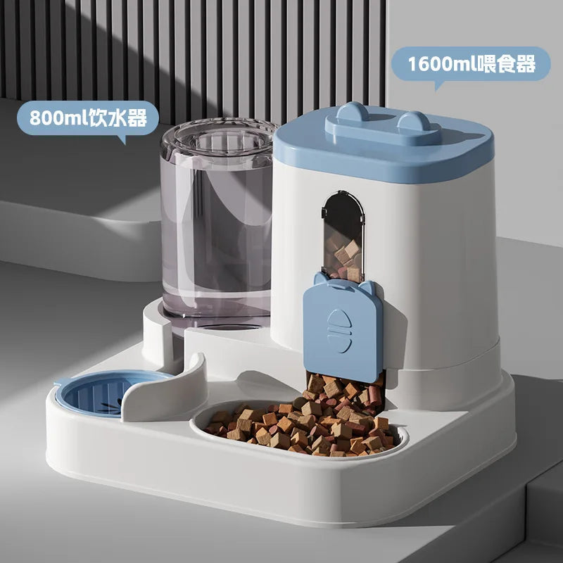 26 New Model Automatic Cat Feeder Dog Bowl Pet Bowl Cat Dish 2-in-1 Water Dispenser Cat Bowl Pet Supplies