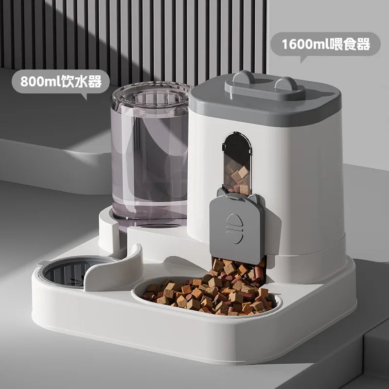 26 New Model Automatic Cat Feeder Dog Bowl Pet Bowl Cat Dish 2-in-1 Water Dispenser Cat Bowl Pet Supplies