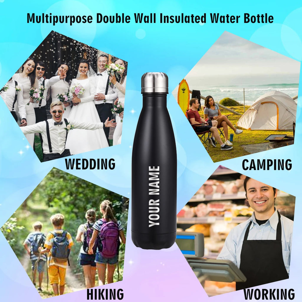 Personalized Kids Water Bottle with Name & Icon Kids Water Bottle - Back to School, Christmas & Birthday Gift for Boys & Girls