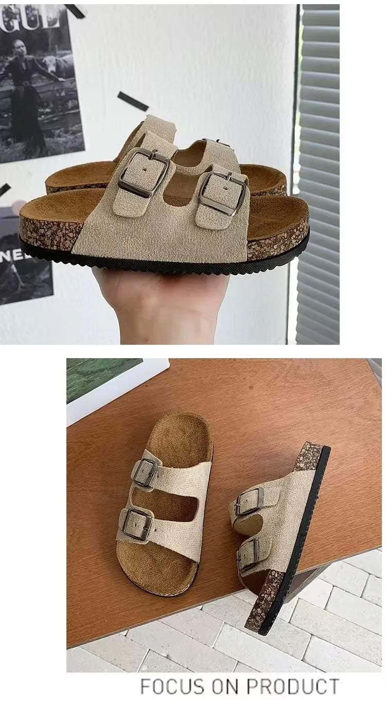 2026 Children Sandals for Girls Boys Summer New Fashion Korean Style Soft Sole Anti-slippery Versatile Chic Open-toe Beach Shoes