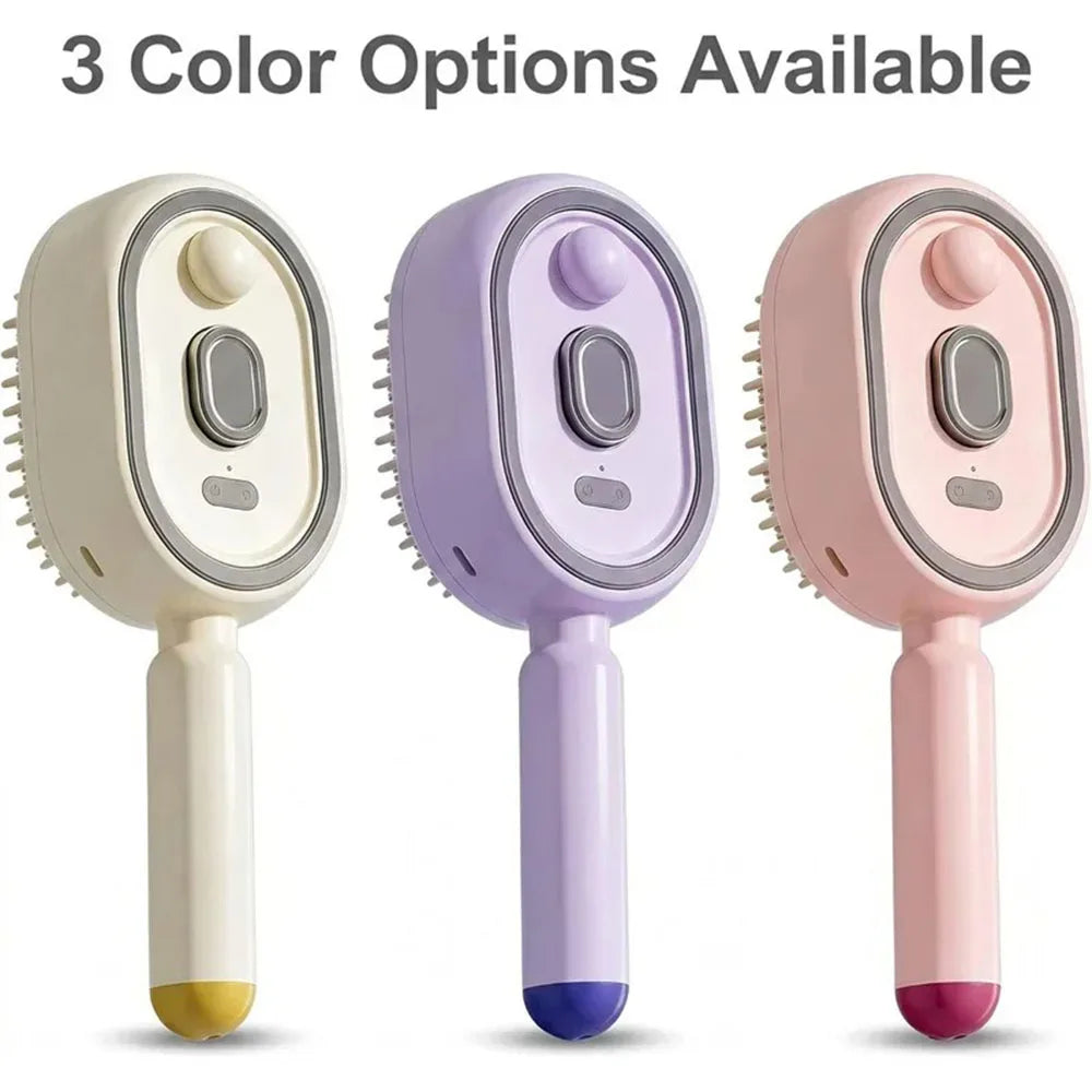 Electric Spray Hair Brush Rechargeable Water Spray Hair Brush Anti-Static Hair Brush Reduce Frizz Electric Steam Massage Comb