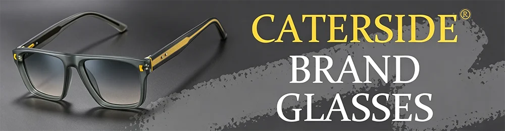 CATERSIDE Retro Rimless Square Sunglasses Men Women UV400 Small Gradient Sun Glasses For Men Popular High Quality Party Eyewear