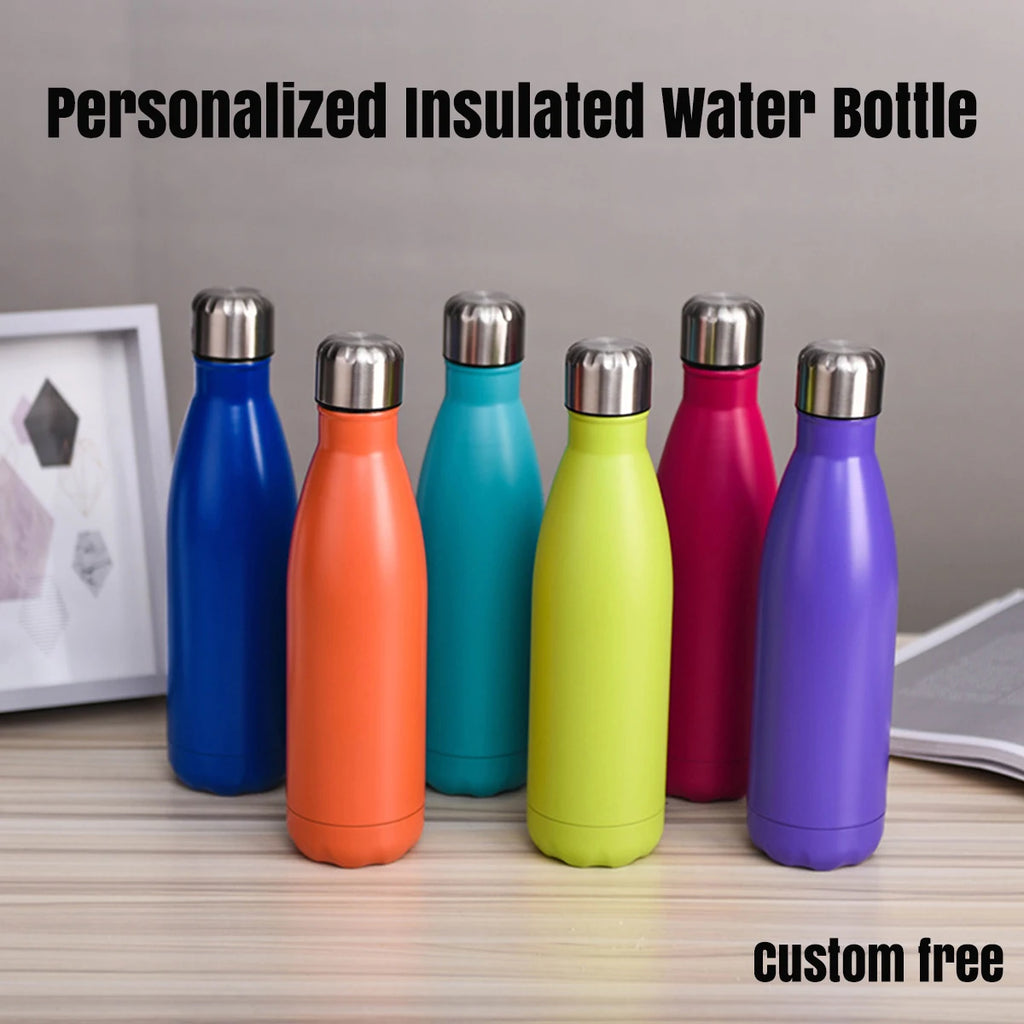 Personalized Kids Water Bottle with Name & Icon Kids Water Bottle - Back to School, Christmas & Birthday Gift for Boys & Girls