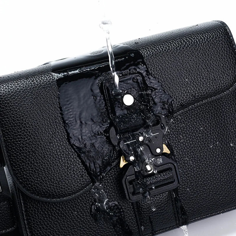 High-End Men's Stylish Crossbody Bag PU Leather Sling Bag Minimalist Business Shoulder Bag Perfect for Daily Commute Travel