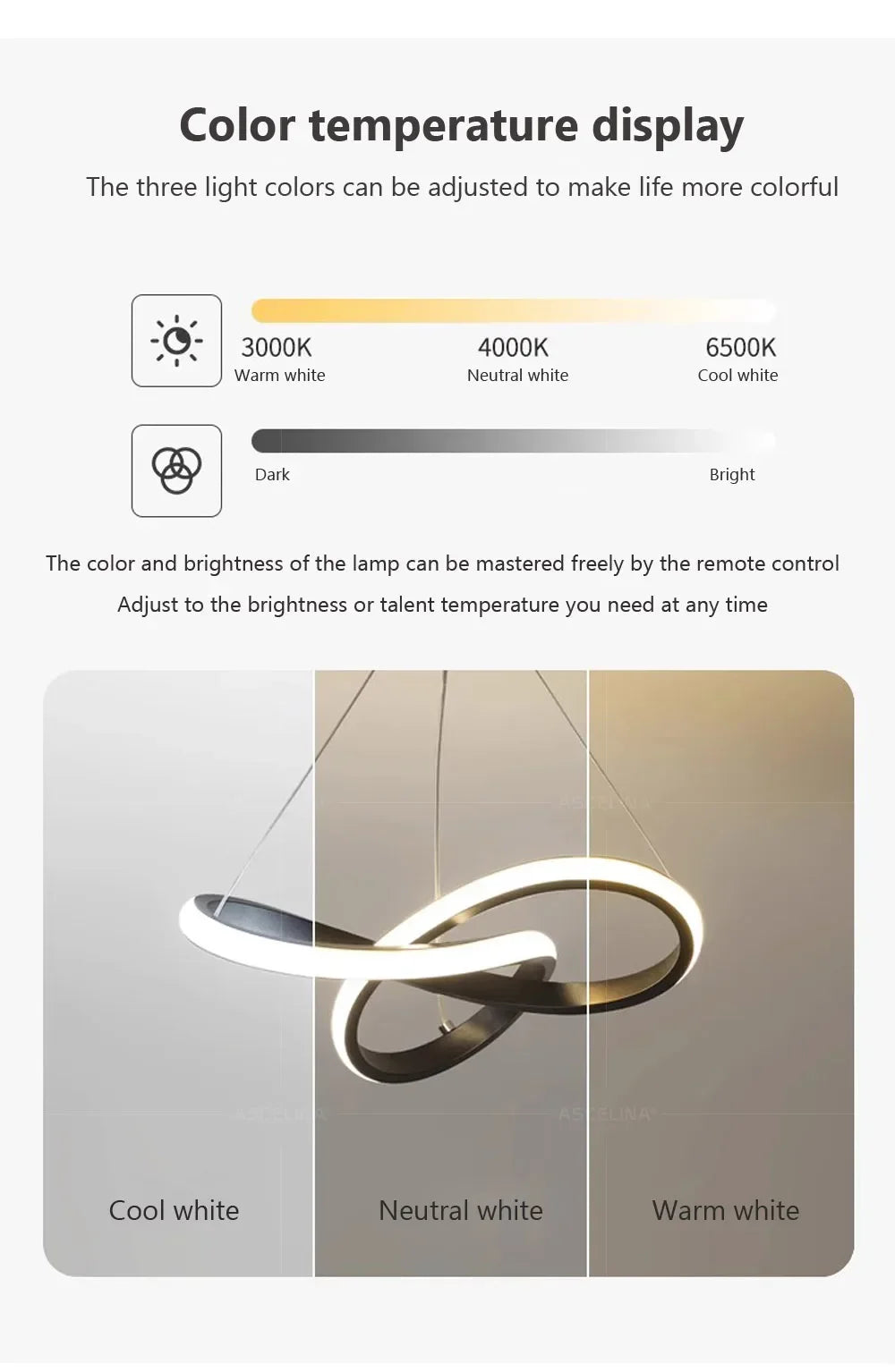 Modern LED Pendant Light With Irregular Streamlined Design Creative Small Hanging Light For Bedrooms Dining Rooms Study Rooms