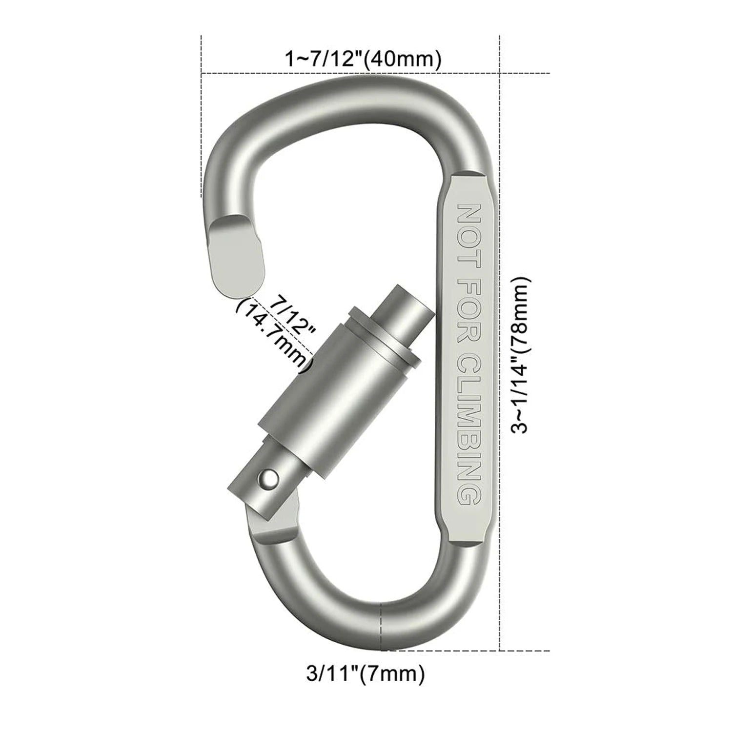 1PCS Carabiner Set For Key Camping Survival EDC Outdoor Keychain Clip  Alloy Aluminum Tactical Caribiner Hook Karabiners