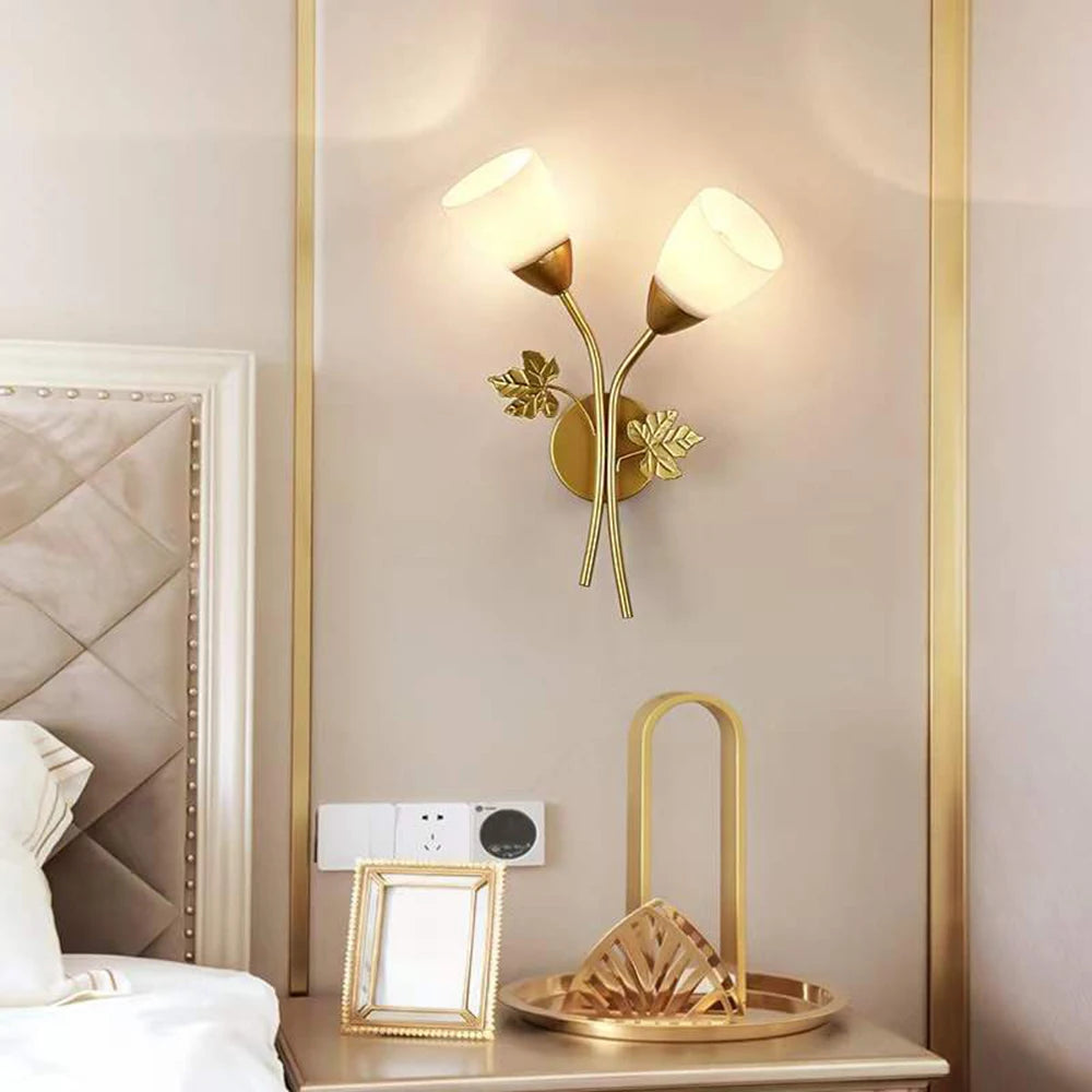 Nordic Modern Iron Wall Lamps LED Bedroom Bed Lamp Learning Corridor Room Indoor Wall Lights Glass Ball Decor Light Fixtures E27