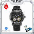 2026 PINDU Design New Double Flying Wheel Mechanical Watch Men Top Luxury Watch Sapphire Glass Waterproof Diamond Watch Leather