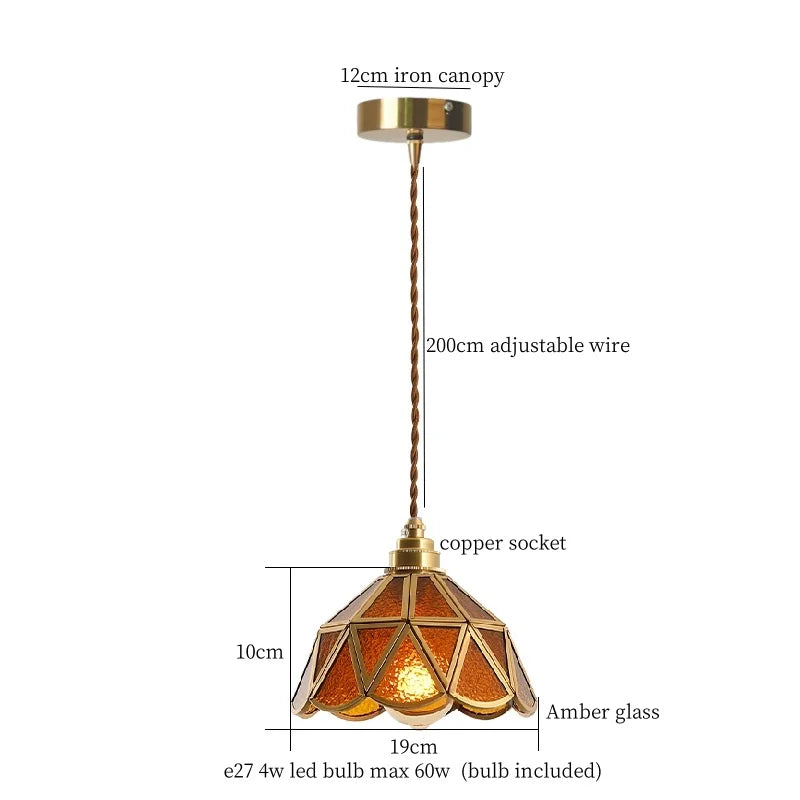 IWHD Nordic Colorful Glass LED Pendant Light Fixtures Cafe Loft Bedside Living Dining Room Bar Vintage Brass Hanglamp luminaire