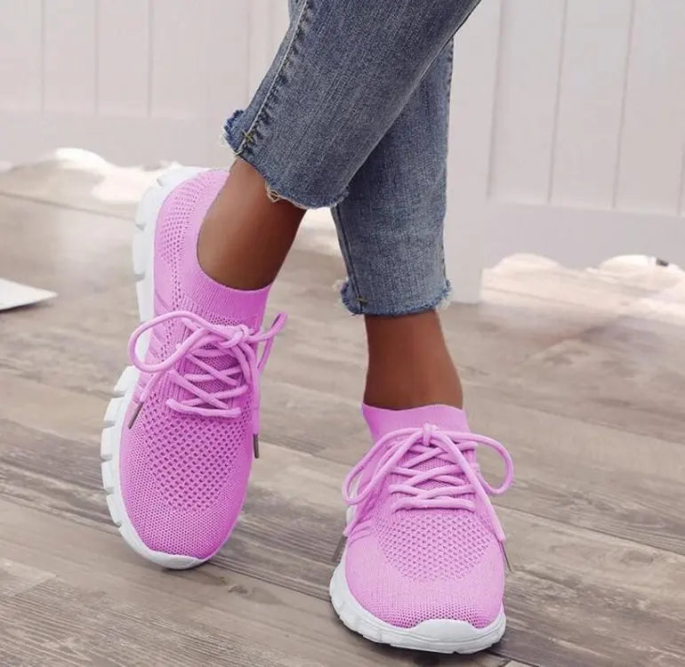 Zapatillas Mujer 2025 Trendy Mesh Platform Sneakers Socks Shoes Tenis Breathable Socofy Casual Sports Shoes Women Flats 1684