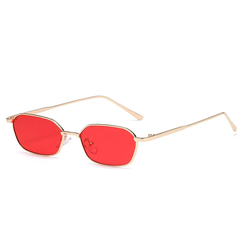 Fashion Small Rectangle Sunglasses Men Women Vintage Square Driving Sun Glasses Luxury Brand Metal Frame Eyewear Gafas De Sol