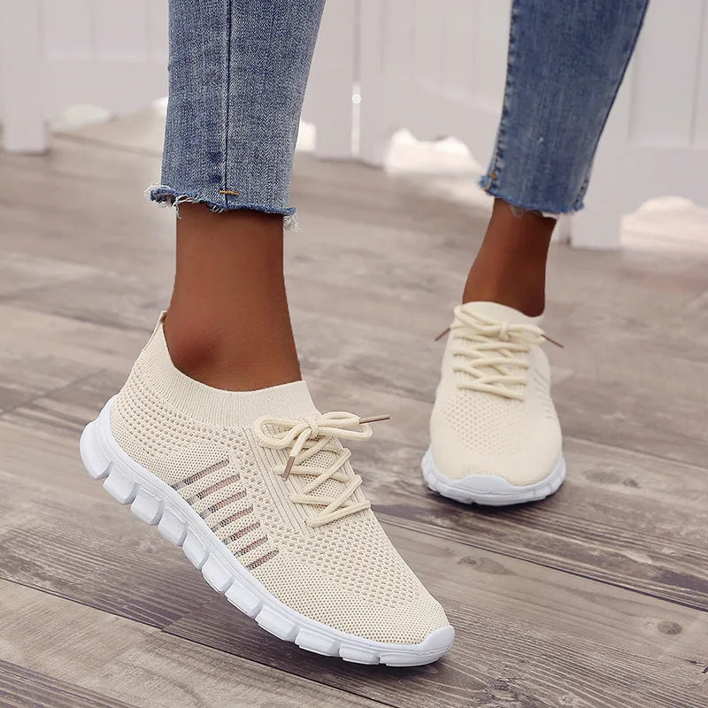 Zapatillas Mujer 2025 Trendy Mesh Platform Sneakers Socks Shoes Tenis Breathable Socofy Casual Sports Shoes Women Flats 1684