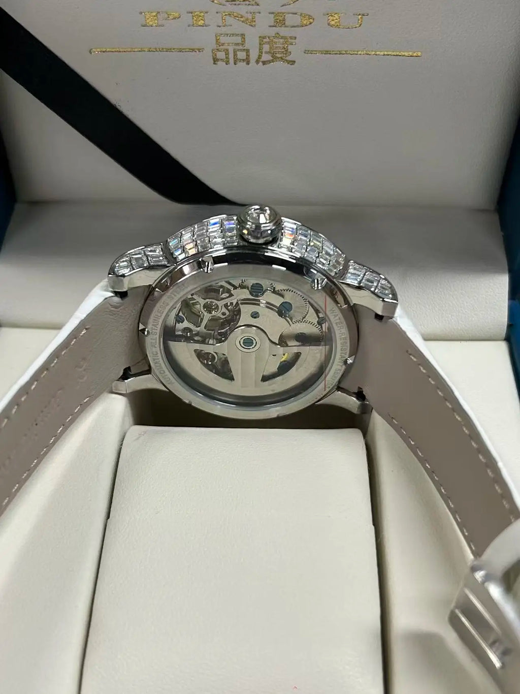 2026 PINDU Design New Double Flying Wheel Mechanical Watch Men Top Luxury Watch Sapphire Glass Waterproof Diamond Watch Leather