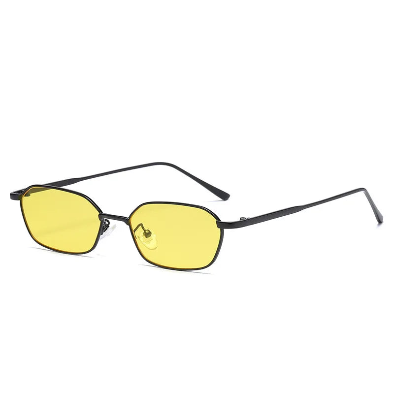 Fashion Small Rectangle Sunglasses Men Women Vintage Square Driving Sun Glasses Luxury Brand Metal Frame Eyewear Gafas De Sol