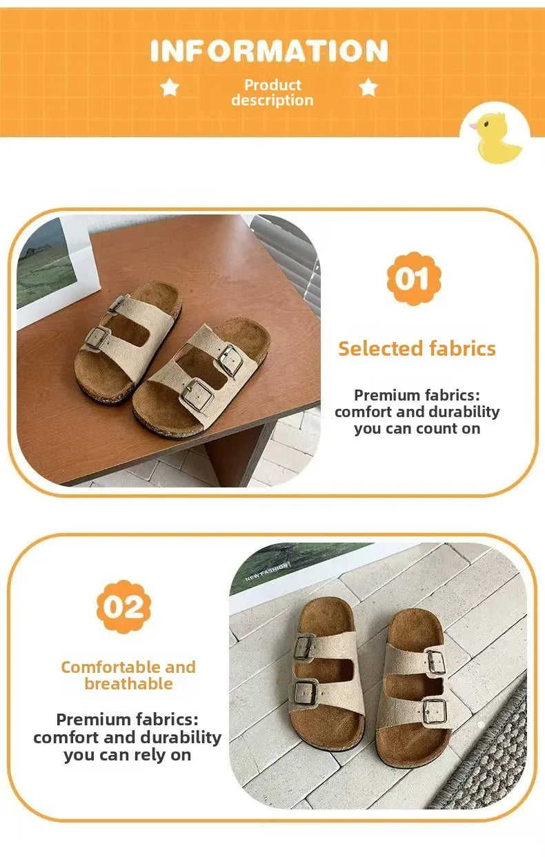 2026 Children Sandals for Girls Boys Summer New Fashion Korean Style Soft Sole Anti-slippery Versatile Chic Open-toe Beach Shoes