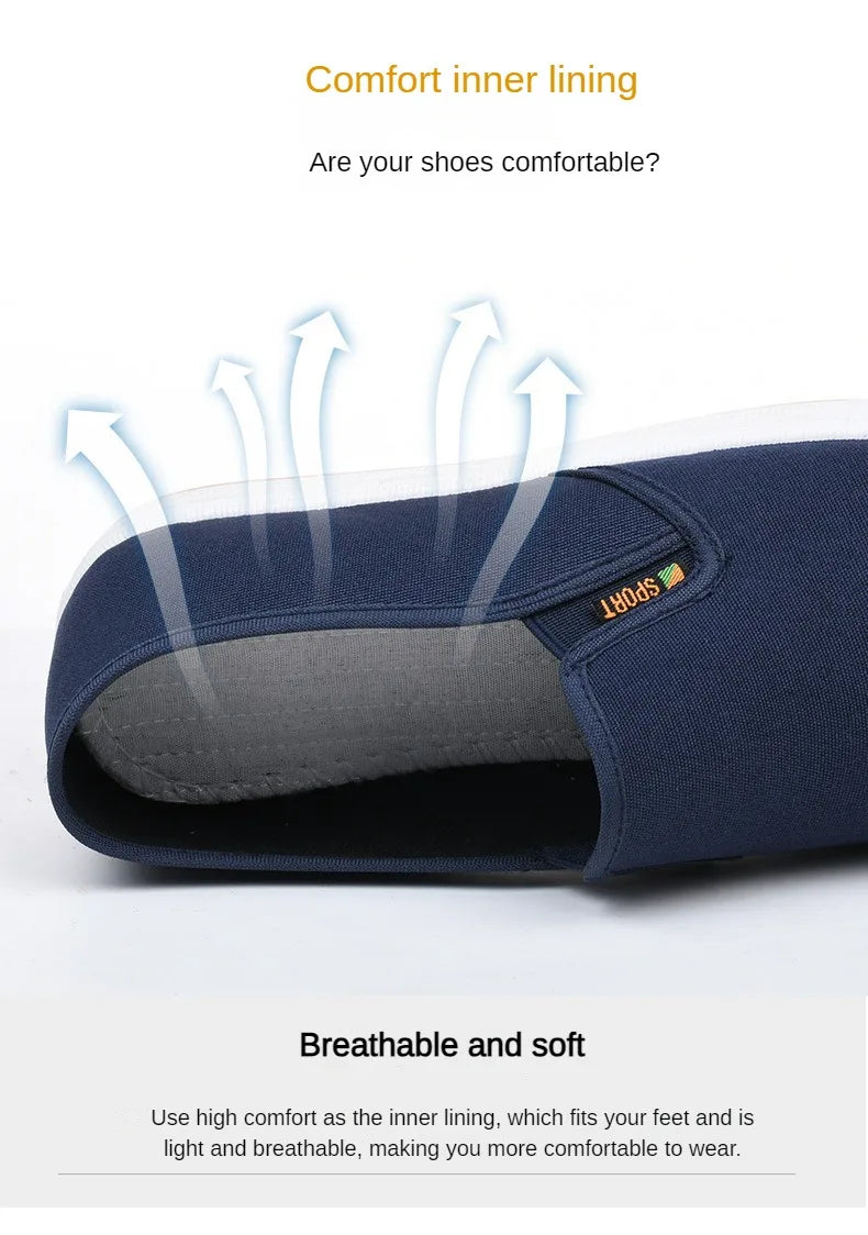 Men Canvas Shoe Casual Sneaker for MenLight Slip-on Vulcanized Comfortable Male Flats Loafers New Black Trainers Zapatos Hombre