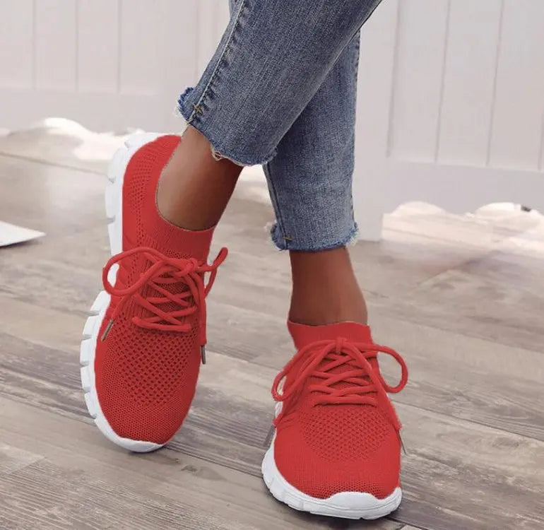 Zapatillas Mujer 2025 Trendy Mesh Platform Sneakers Socks Shoes Tenis Breathable Socofy Casual Sports Shoes Women Flats 1684