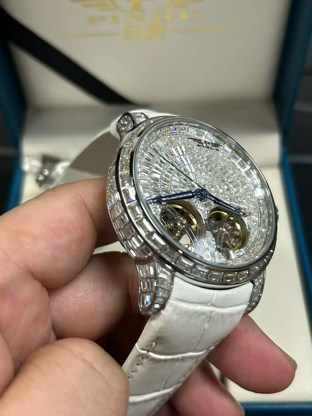 2026 PINDU Design New Double Flying Wheel Mechanical Watch Men Top Luxury Watch Sapphire Glass Waterproof Diamond Watch Leather