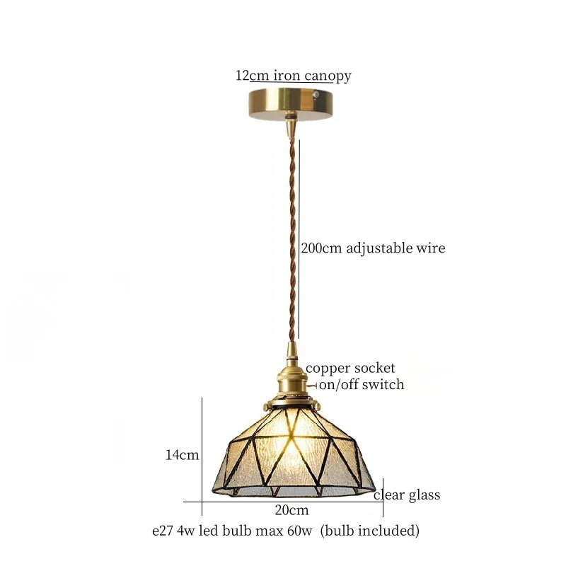 IWHD Nordic Colorful Glass LED Pendant Light Fixtures Cafe Loft Bedside Living Dining Room Bar Vintage Brass Hanglamp luminaire