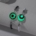 Romantic Luminous Sun Moon Couple Bracelets for Women Men Handmade Braided Rope Matching Bracelet Charms Lover  Jewelry Gifts