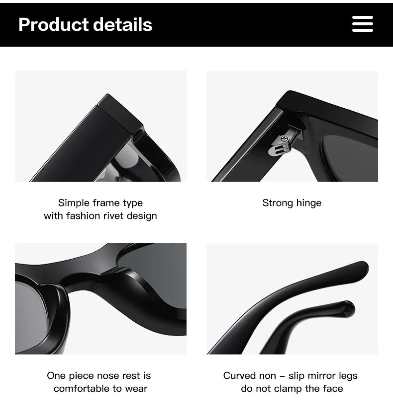 Popular Polarized Sunglasses Men Women Retro Designer Small Square Punk Sun glasses Vintage Shades Eyewear gafas de sol hombre