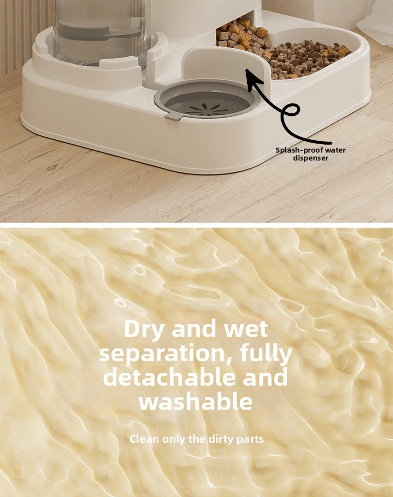 26 New Model Automatic Cat Feeder Dog Bowl Pet Bowl Cat Dish 2-in-1 Water Dispenser Cat Bowl Pet Supplies