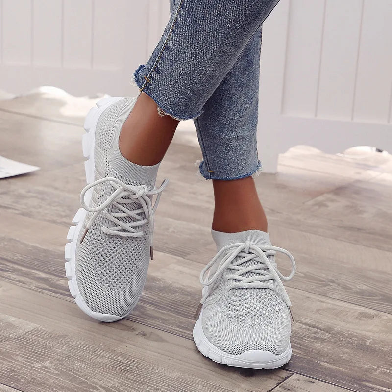 Zapatillas Mujer 2025 Trendy Mesh Platform Sneakers Socks Shoes Tenis Breathable Socofy Casual Sports Shoes Women Flats 1684