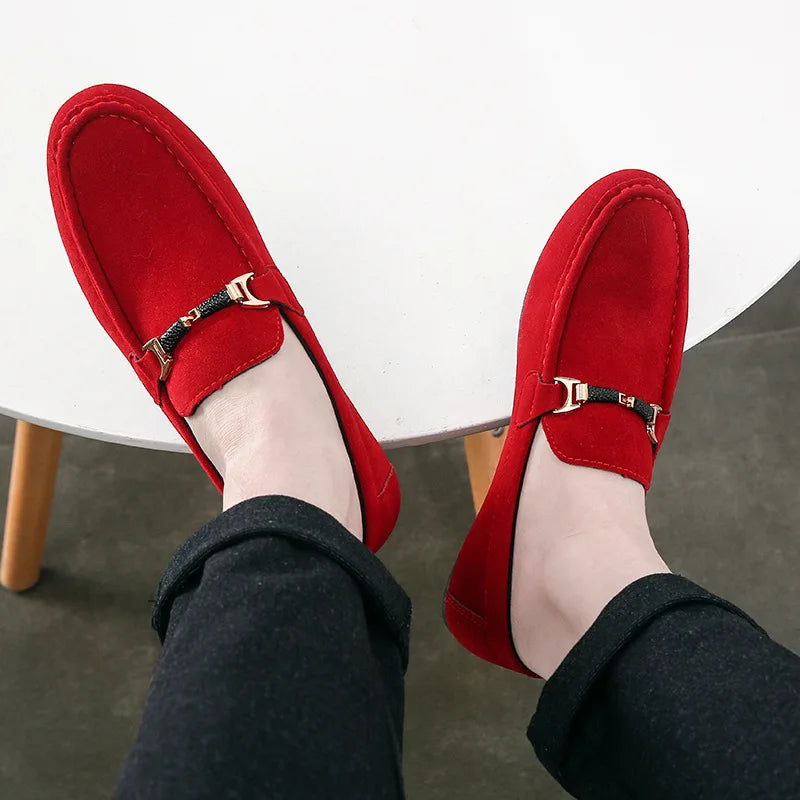 Summer New Trendy Men's Shoes High Quality Soft Loafers Moccasins  Suede Casual Flats Outdoor Light Walking Men's Shoe Zapatos